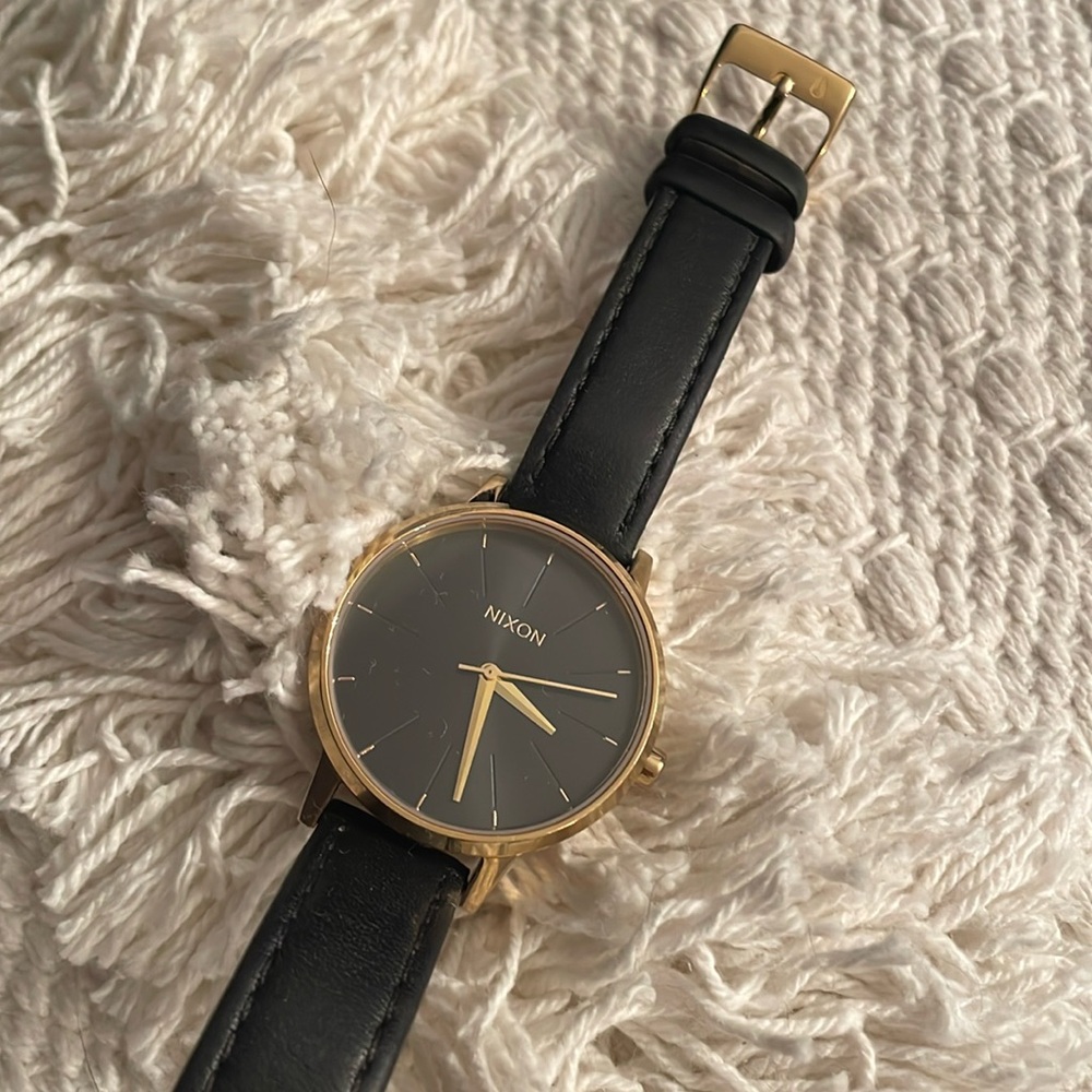 Classic Nixon Black and Gold Kensington Movin’ Out Watch